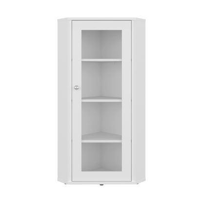 Genova Display Cabinet with Glass Door Storage, Modern Showcase, Multipurpose Storage Unit