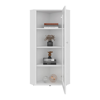Genova Display Cabinet with Glass Door Storage, Modern Showcase, Multipurpose Storage Unit