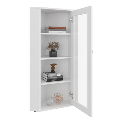 Genova Display Cabinet with Glass Door Storage, Modern Showcase, Multipurpose Storage Unit
