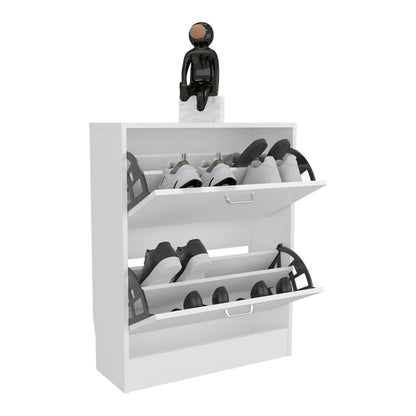 Inola 2-Door Shoe Rack Cabinet with Three Shelves, Modern Shoe Storage Organizer
