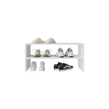 Silpa Small Shoe Rack with Three Open Shelves, Compact Modern Shoe Organizer for Entryway or Closet, 23.6” Wide