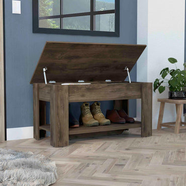 Austin Storage Table, One Extendable Table Shelf, Lower Shelf