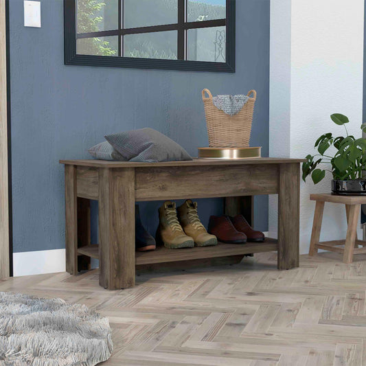 Austin Storage Table, One Extendable Table Shelf, Lower Shelf