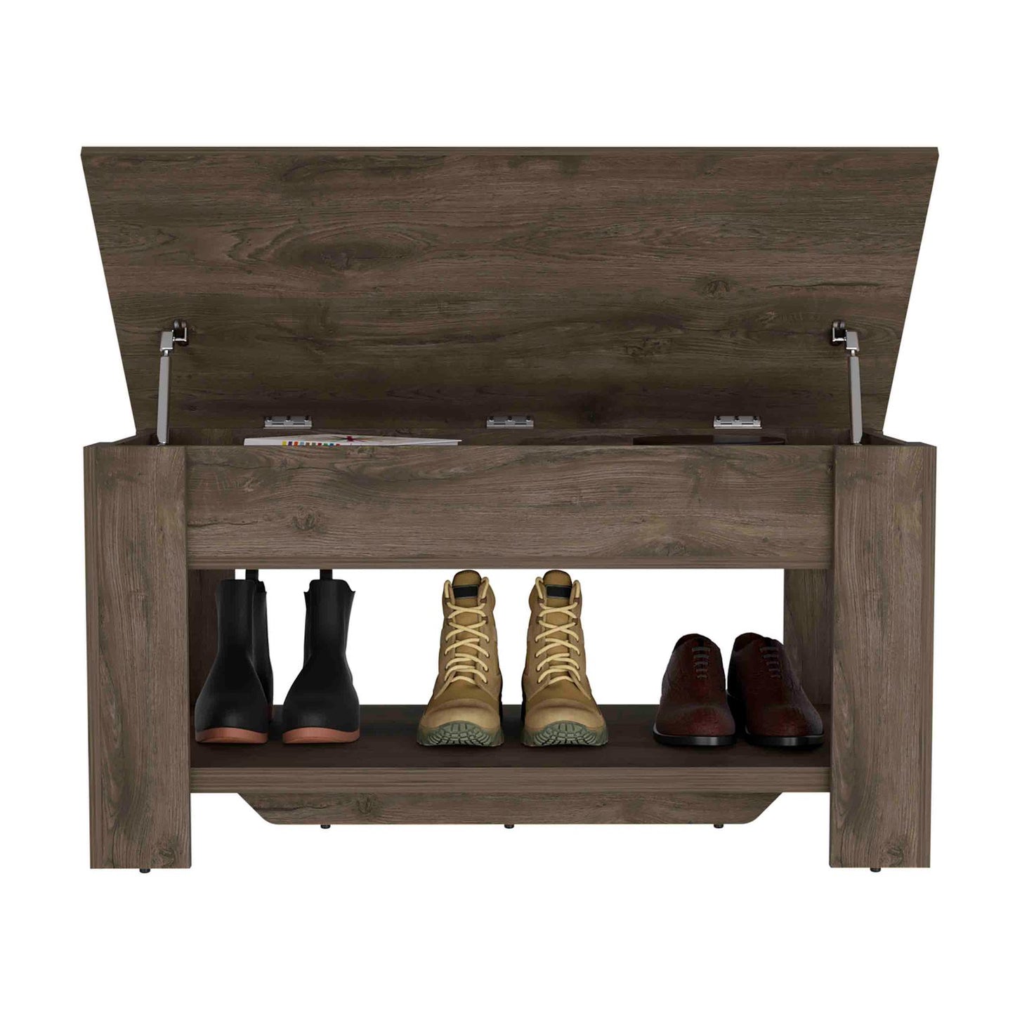 Austin Storage Table, One Extendable Table Shelf, Lower Shelf