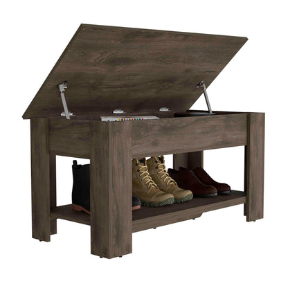 Austin Storage Table, One Extendable Table Shelf, Lower Shelf