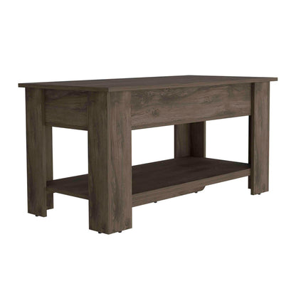 Austin Storage Table, One Extendable Table Shelf, Lower Shelf