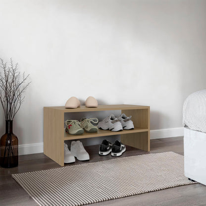 Silpa Small Shoe Rack with Three Open Shelves, Compact Modern Shoe Organizer for Entryway or Closet, 23.6” Wide