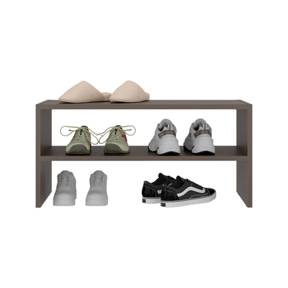 Silpa Small Shoe Rack with Three Open Shelves, Compact Modern Shoe Organizer for Entryway or Closet, 23.6” Wide