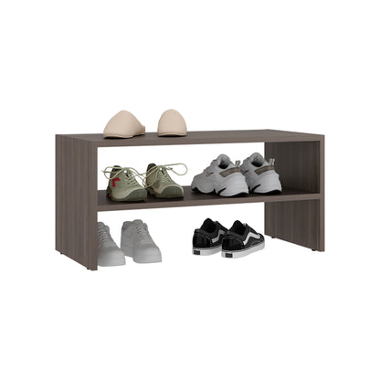 Silpa Small Shoe Rack with Three Open Shelves, Compact Modern Shoe Organizer for Entryway or Closet, 23.6” Wide