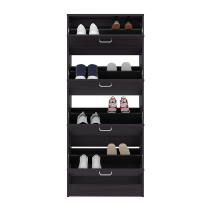 Inola 4 Door Shoe Rack Cabinet for Entryway and Home Storage, Space-Saving Shoe Organizer with Enclosed Design, Modern Style for Hallway or Bedroom Use