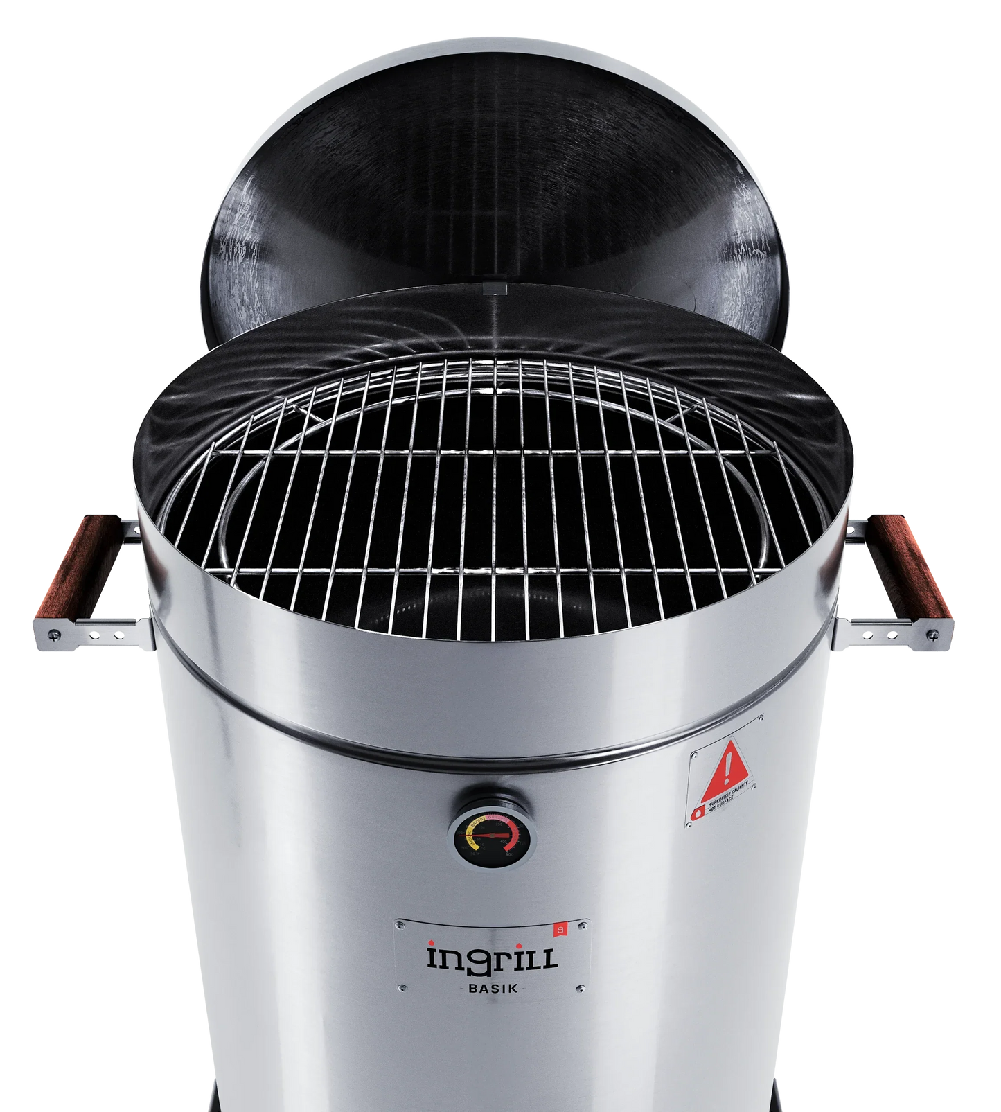 3-in-1 Stainless Steel Smoker Barrel Grill – Portable Charcoal BBQ with Thermometer, Outdoor Cooking Smoker for Camping, Backyard & Home BBQ INGRILL