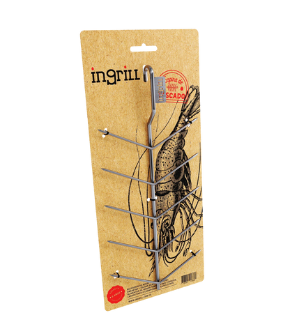 INGRILL Multi-Level Hanging Skewer Rack for Smoker & Barrel Grill – 304 Stainless Steel Vertical BBQ Rack for Sausages, Corn, Meat & Vegetables