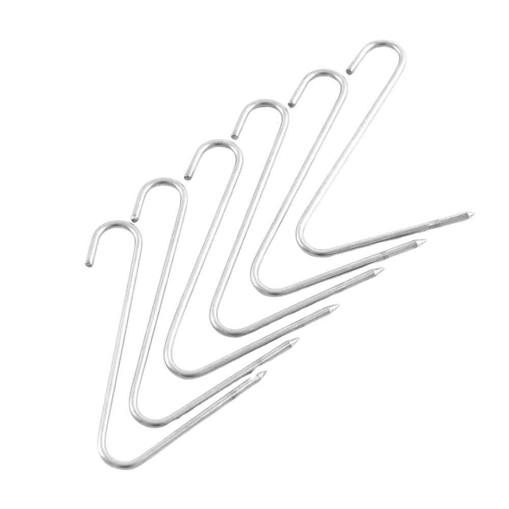 INGRILL Stainless Steel Meat Hooks – Set of 6, Heavy-Duty 304 Stainless Steel Hanging Hooks for Barrel & Drum Smokers