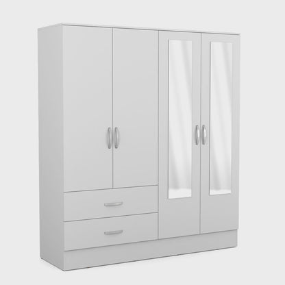 Bolton 160 Armoire with Mirror and four Doors, Two Drawers