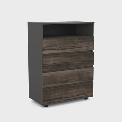 Alpine Four Drawer Dresser With Spacious Storage And Modern Handles