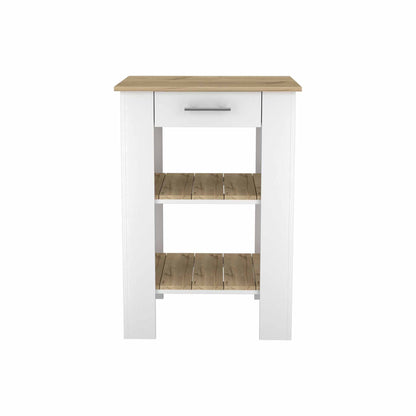 Cala Kitchen Island 23, Two Shelves, Two Drawers