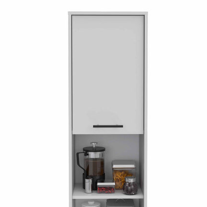 Hobart Pantry, Four Legs, Three Interior Shelves, Two Shelves, Two Cabinets