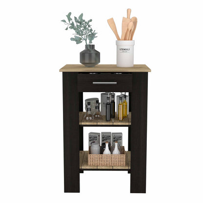 Cala Kitchen Island 23, Two Shelves, Two Drawers