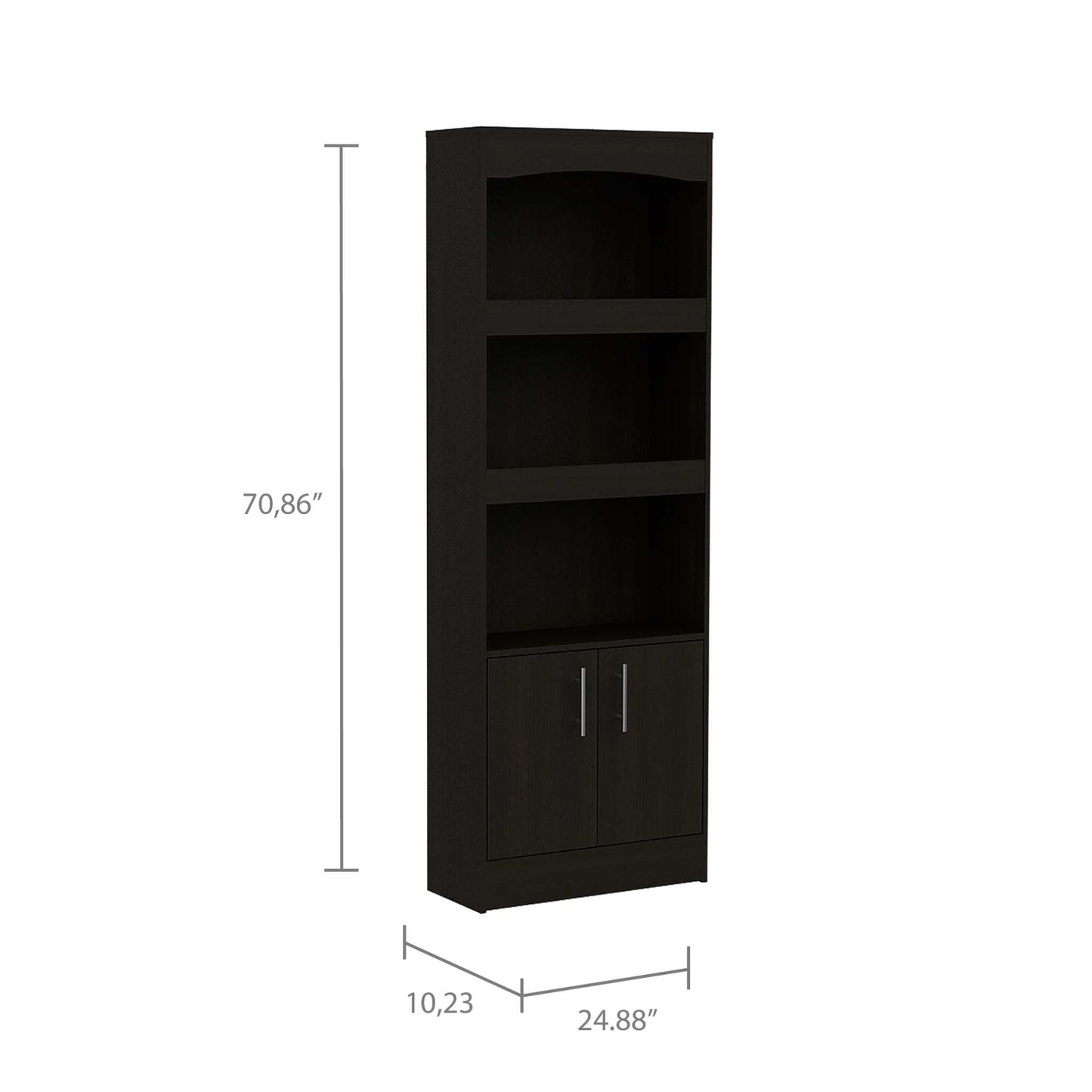 TuHome Black Wengue Simma Bookcase 