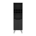 Manhattan L Bar Cabinet, Eight Wine Cubbies, Two Cabinets With Single Door