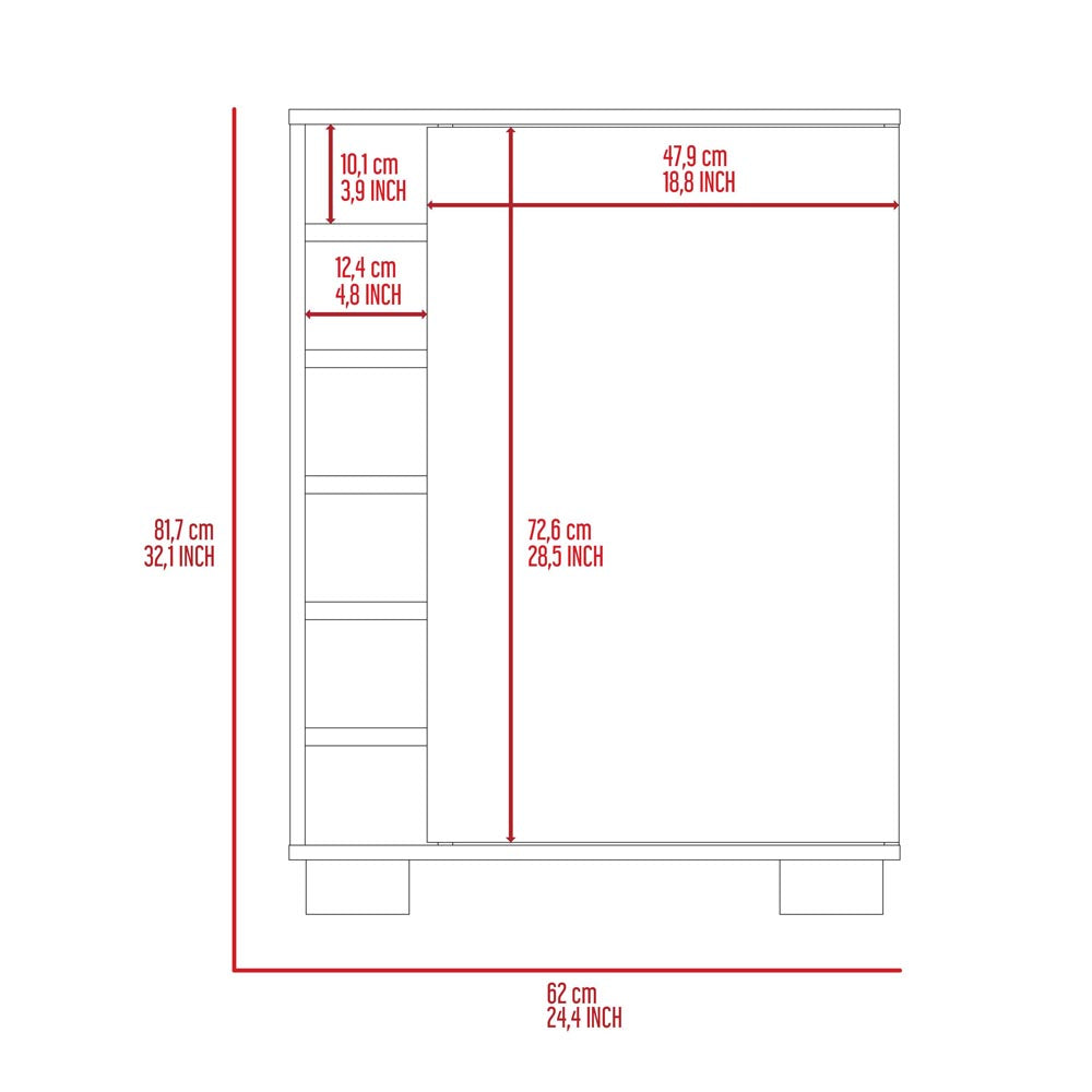 TuHome Measurements Aurora Bar Cabinet 