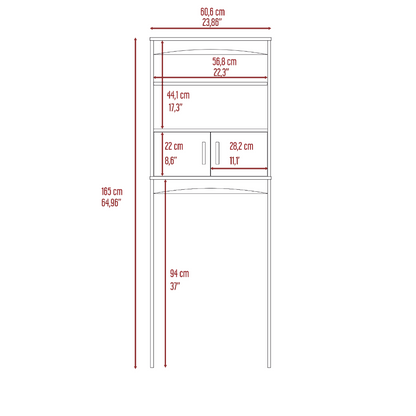 Oakland 2 Piece Bathroom Set, Linen Cabinet + Over The Toilet Cabinet