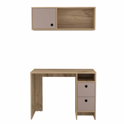 Khali Office Set, Two Shelves, Two Drawers, Wall Cabinet, Single Door Cabinet