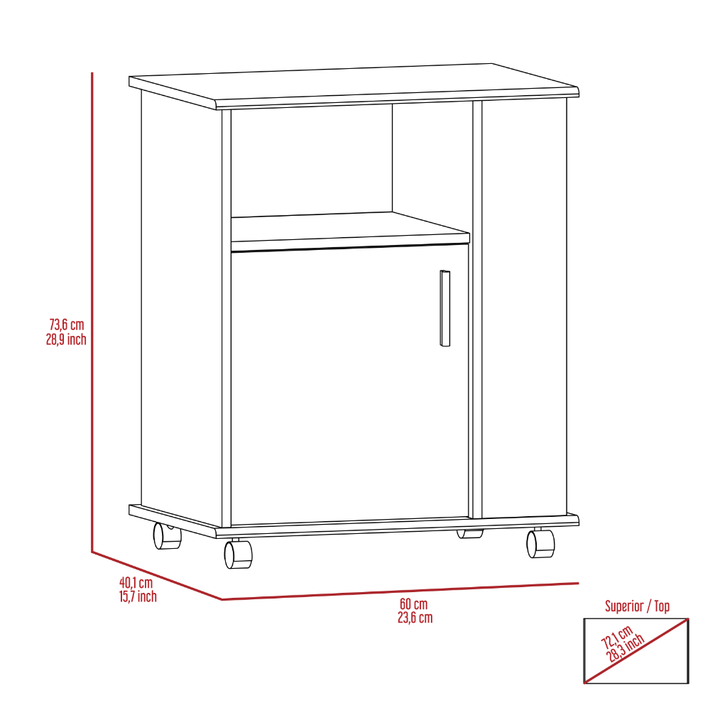 Oslo 2 Piece Kitchen Set, Kicthen Island + Kitchen Cart