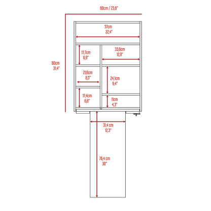 Milan 2 Piece Kitchen Set, Kitchen Pantry + Floating Table