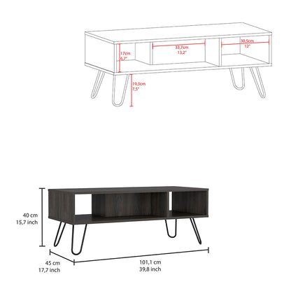 Dakota 2 Piece Living Room Set, Coffee Table + Bar Cabinet