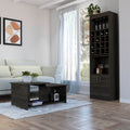 Montville 2 Piece Living Room Set, Bar Cabinet + Coffee Table, Carbon Espresso Finish