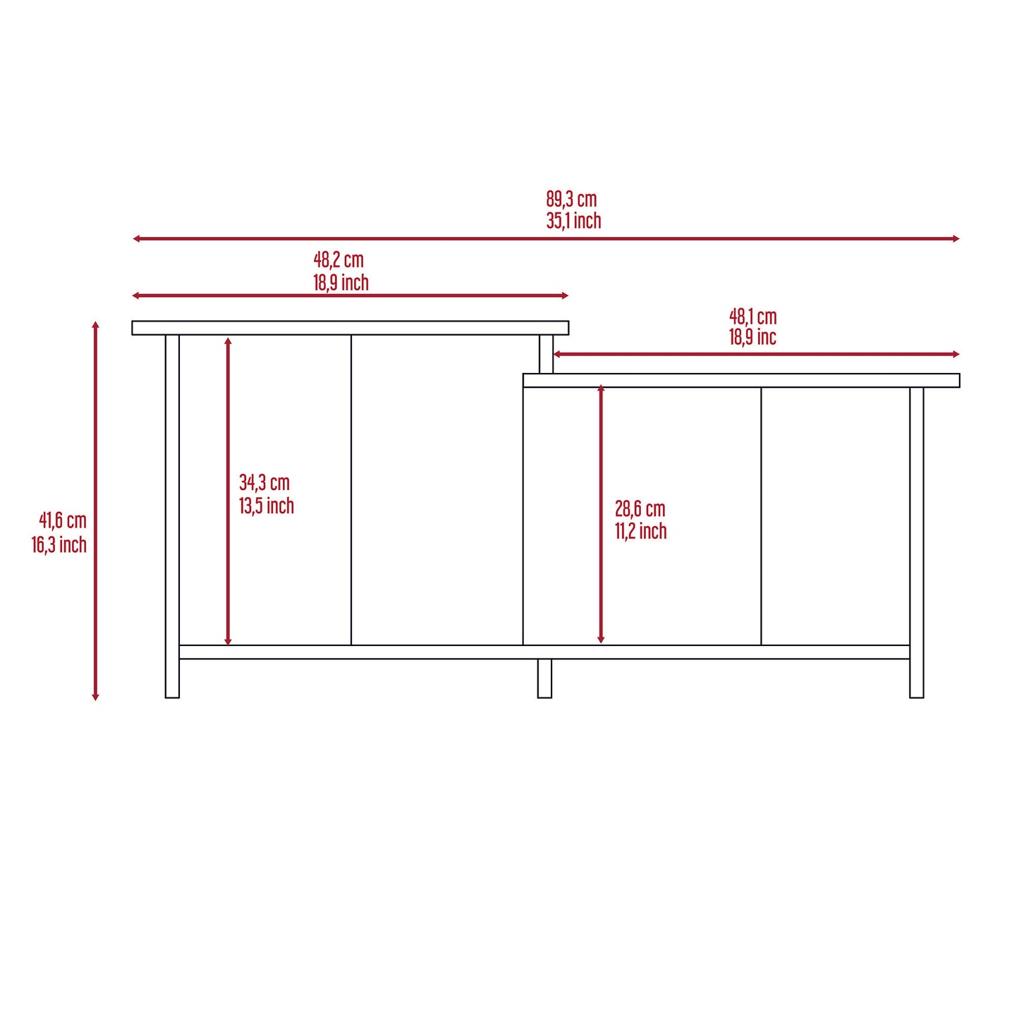 Montville 2 Piece Living Room Set, Bar Cabinet + Coffee Table, Carbon Espresso Finish