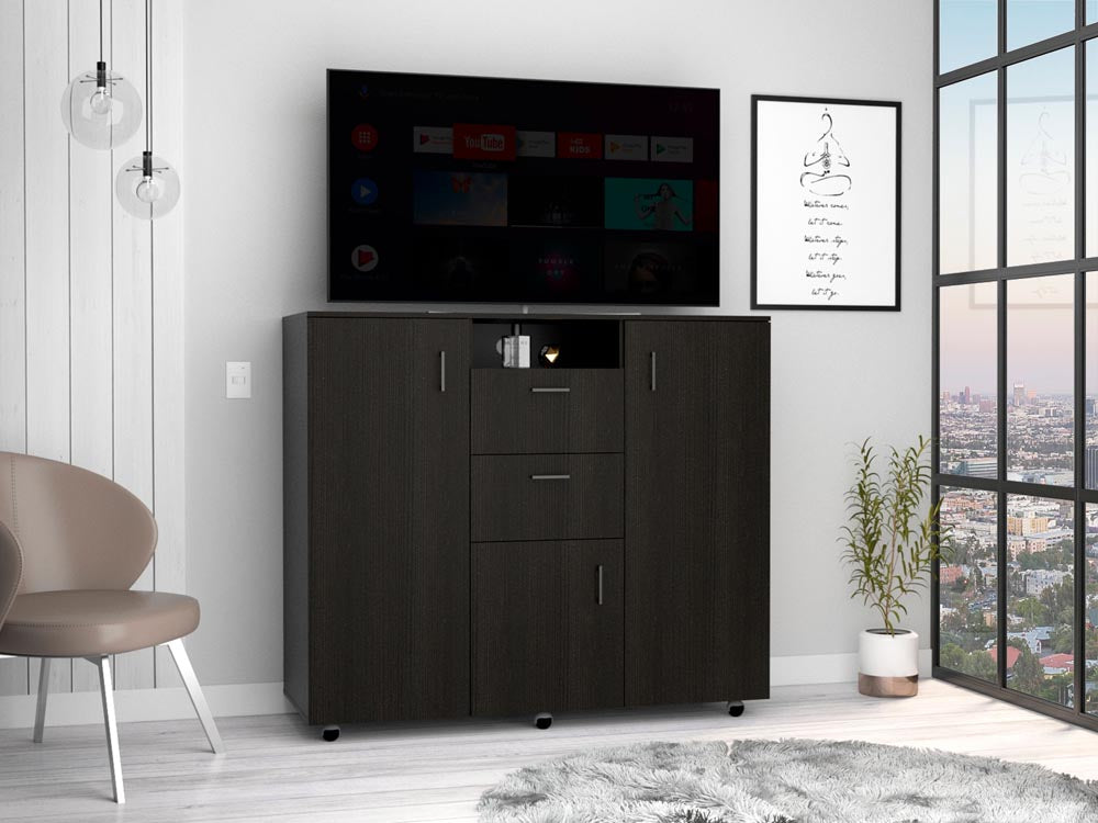 Black Wengue Letna Cabinet TuHome