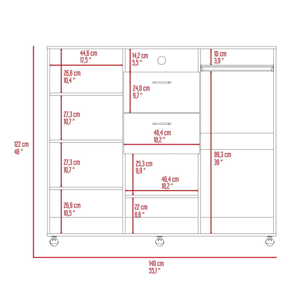 TuHome Measurements Letna Cabinet 