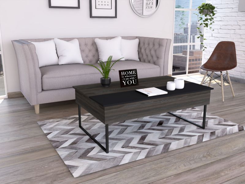Bianchi Lift Top Coffee Table, Two Legs