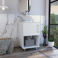Gouda Single Bathroom Vanity, One Open Shelf, Single Door Cabinet