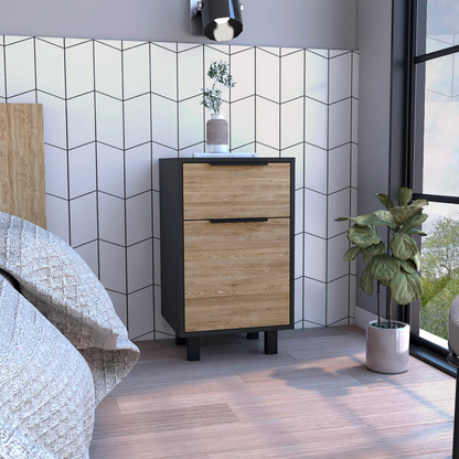 Kaia Z Nightstand, One Drawer, One Cabinet,  Four Legs, Superior Top