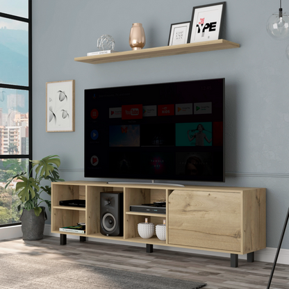 Valdivia Tv Stand for TV´s up 70", Four Open Shelves, Five Legs