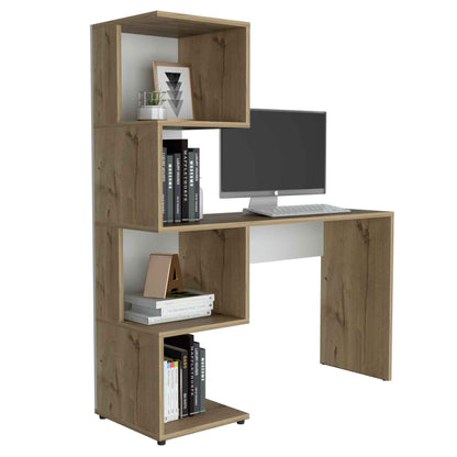 Vik Writing Desk, Four Shelves