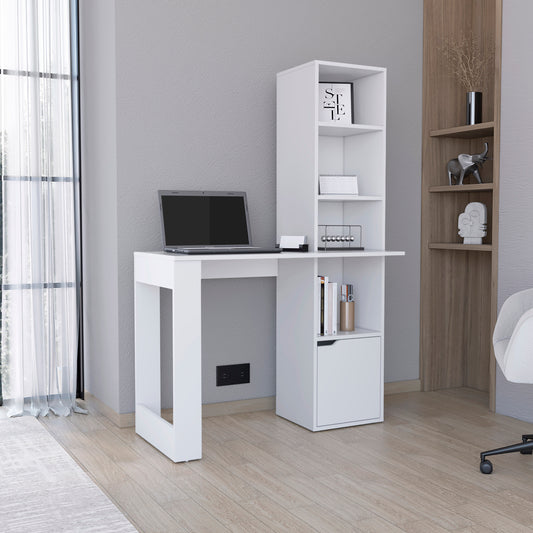 Lowa Computer Desk, 4-Tier Bookcase