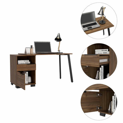 Congo Writing Desk, Two Legs, One Drawer