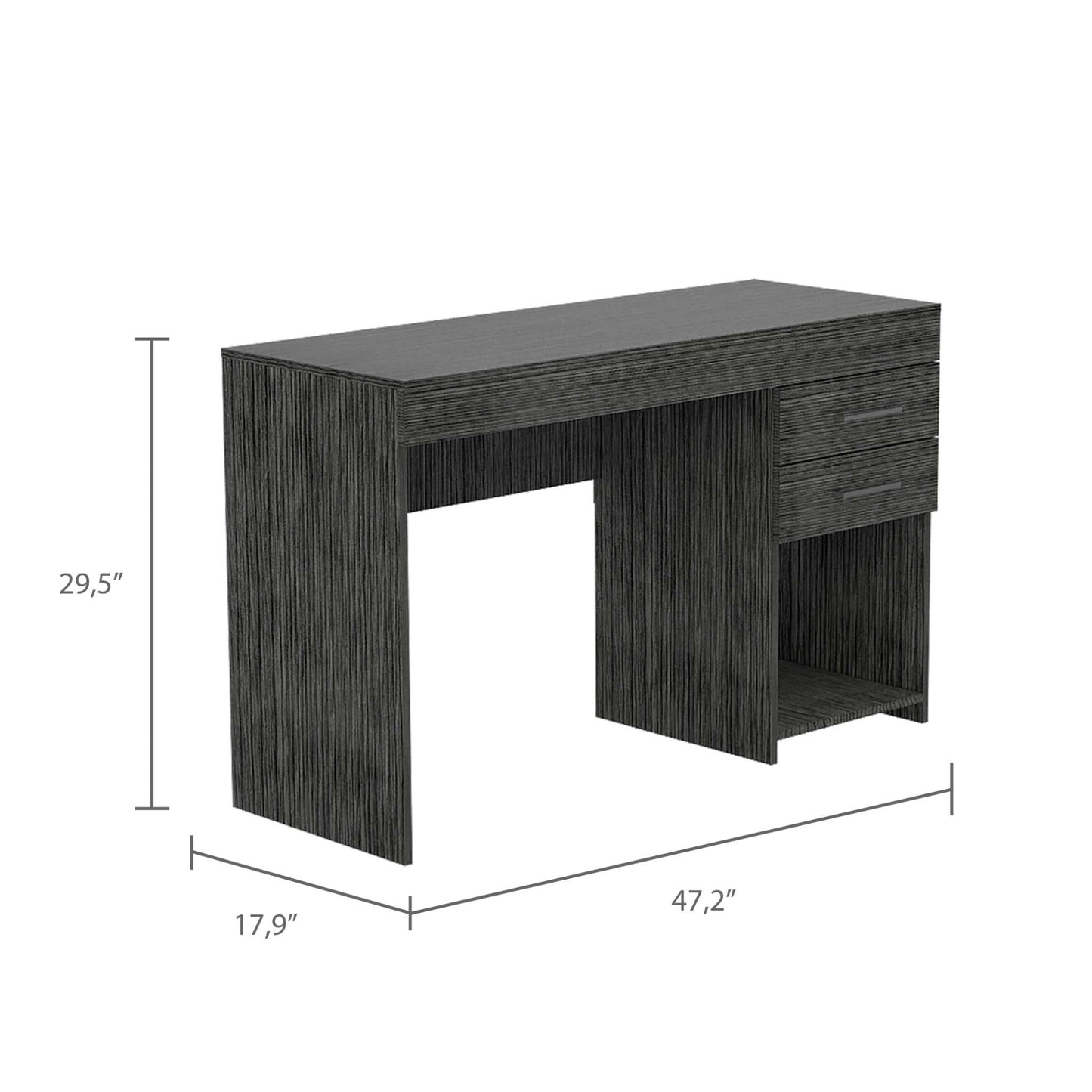 TuHome Smoky Oak Ibare Desk 