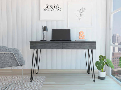 Mumbai Writing Desk, Four Legs, Two Drawers