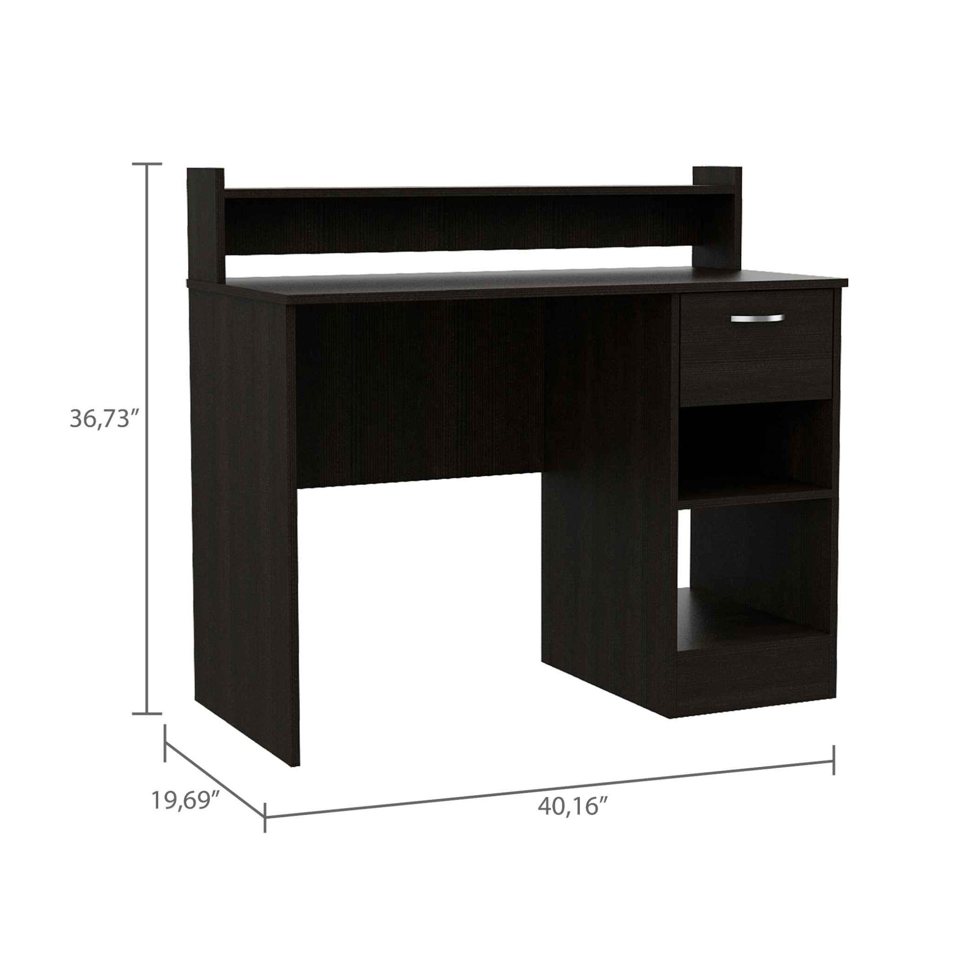 TuHome Black Wengue Manaos Desk 