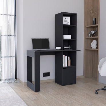 Lowa Computer Desk, 4-Tier Bookcase