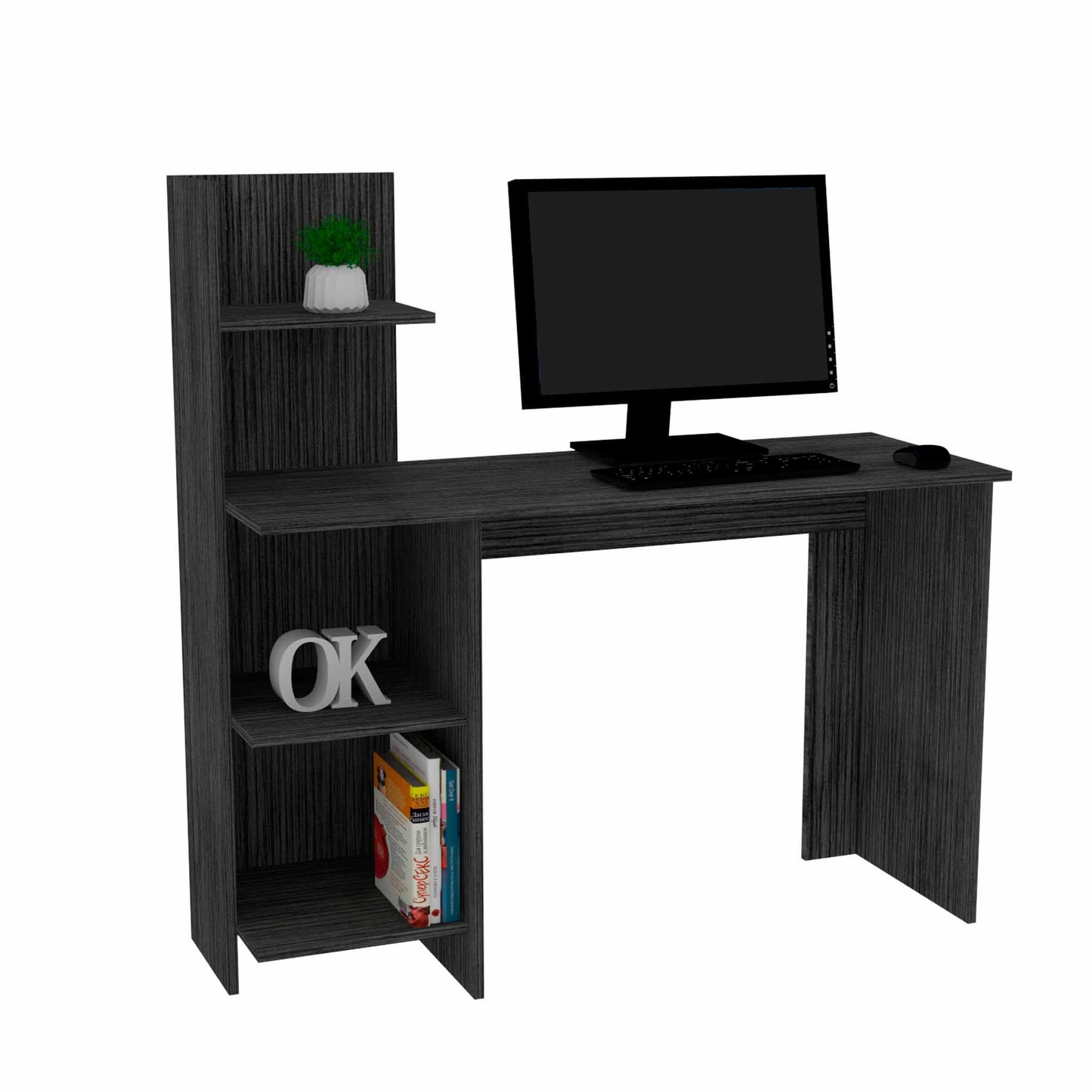 Vilna 120 Writing Desk , Four Shelves