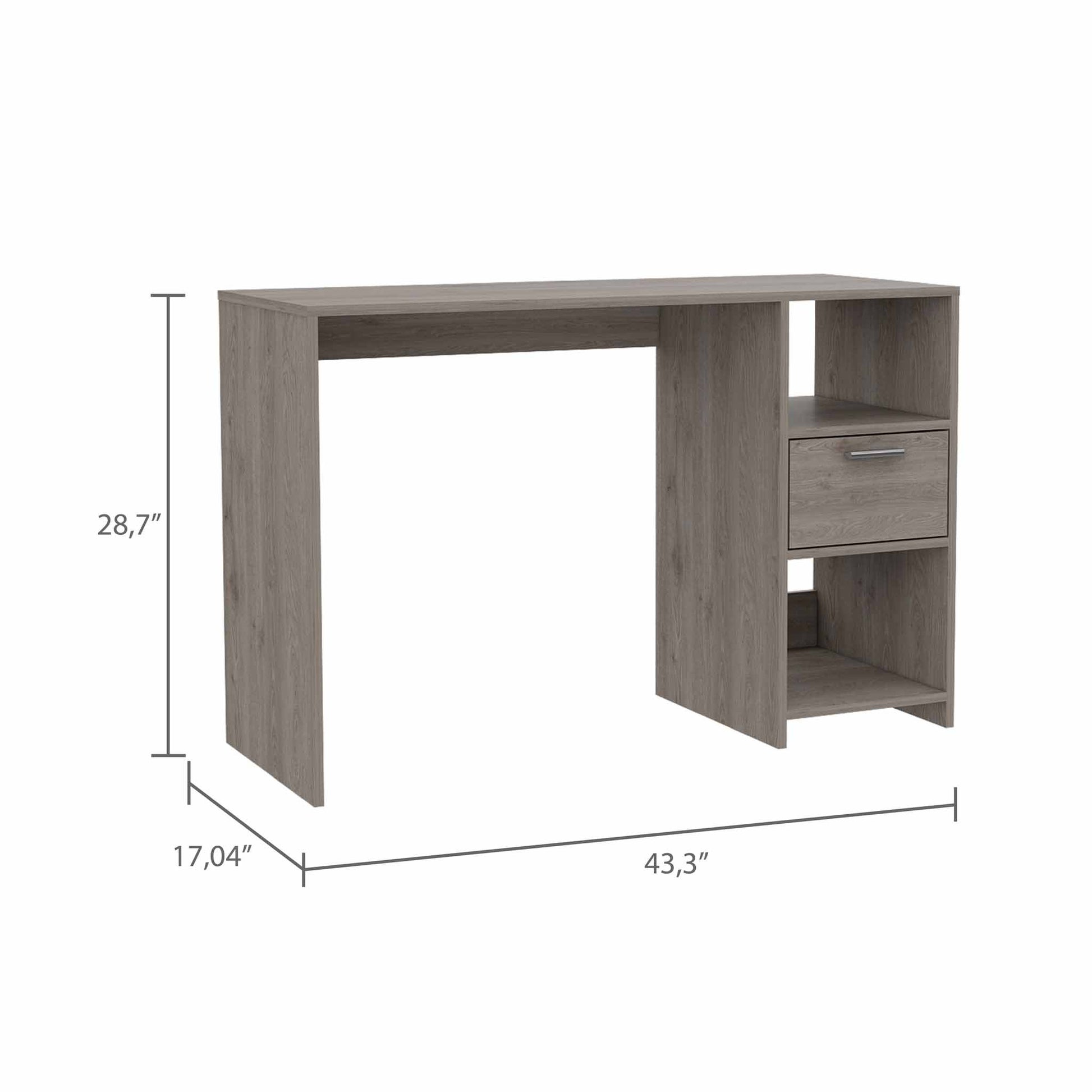 TuHome Light Gray Omma Desk 