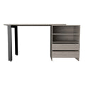 Malaui 120 Desk, Two Legs, Two Drawers, Two Shelves