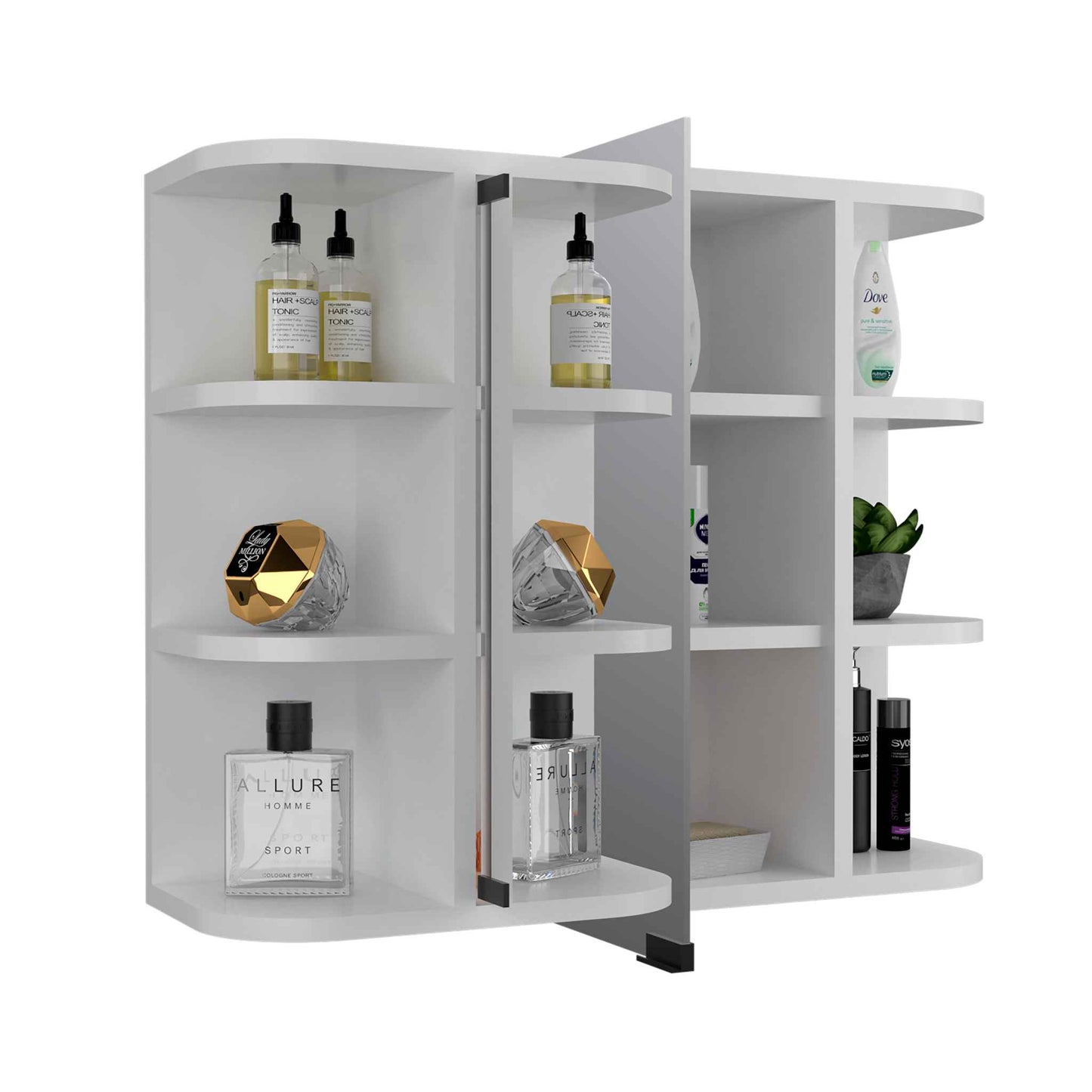 TuHome White Milan Cabinet 