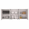 Superior 150 Wall Cabinet With Glass, Four Interior Shelves, Two Double Door